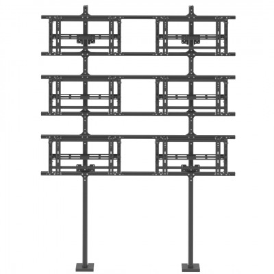 Каркас напольно-настенный для видеостены 2x3, полного выдвижения push-out. TEGAR WMS-FW-PO-2x3
