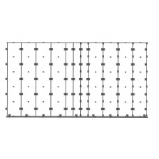 Каркас настенный для светодиодной видеостены 9500x5000мм. TEGAR LED-FRAME-W 9500x5000