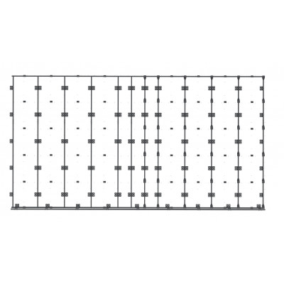 Каркас настенный для светодиодной видеостены 9500x5000мм. TEGAR LED-FRAME-W 9500x5000
