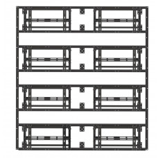 Каркас настенный для видеостены 2x4, полного выдвижения push-out. TEGAR WMS-W-PO-2x4