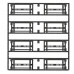 Каркас настенный для видеостены 2x4, полного выдвижения push-out. TEGAR WMS-W-PO-2x4