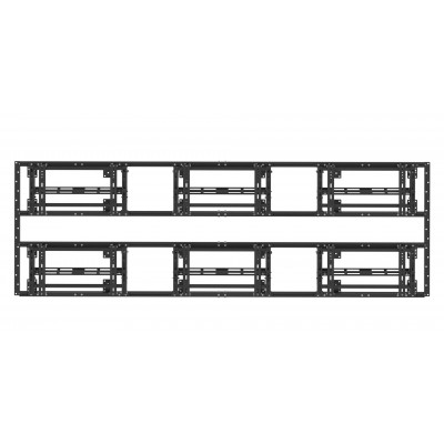 Каркас настенный для видеостены 3x2, полного выдвижения push-out. TEGAR WMS-W-PO-3x2
