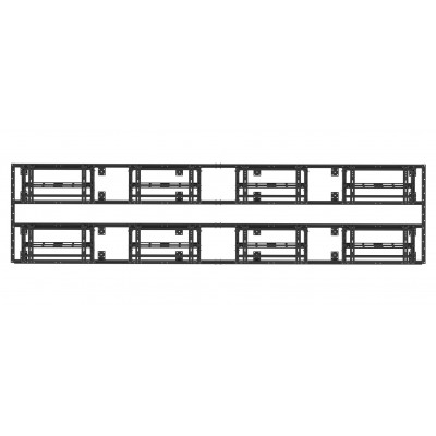 Каркас настенный для видеостены 4x2, полного выдвижения push-out. TEGAR WMS-W-PO-4x2
